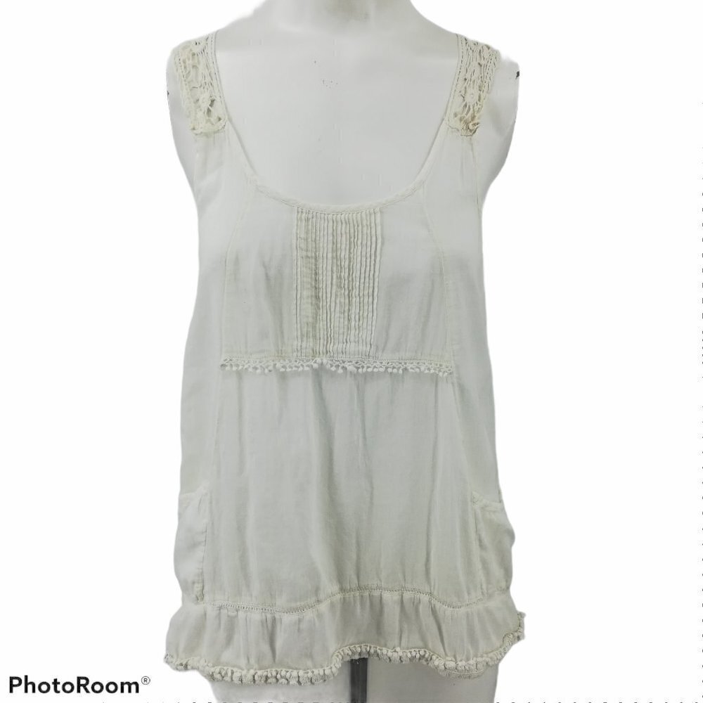 Hippie Laundry Sheer Tank Top Size M